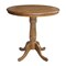 International Concepts Round 36 in Rd Top Pedestal Table, 12 in Leaf, 34.9 inH, Adjustable Height, Pecan, 36 W, 48 L, Wood K59-36RXT-6B - alternate 1